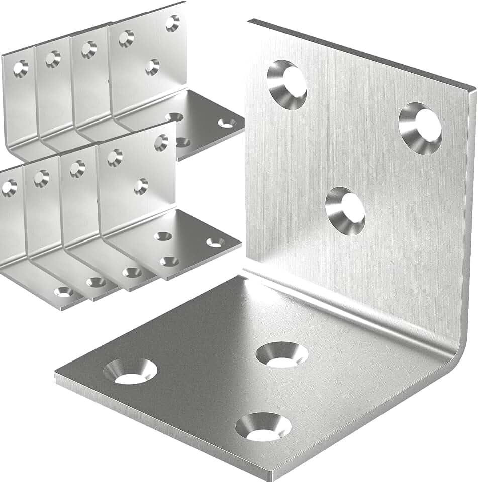 20Pcs Stainless Steel Angle Bracket 2In Heavy Duty Corner Brackets for Wood