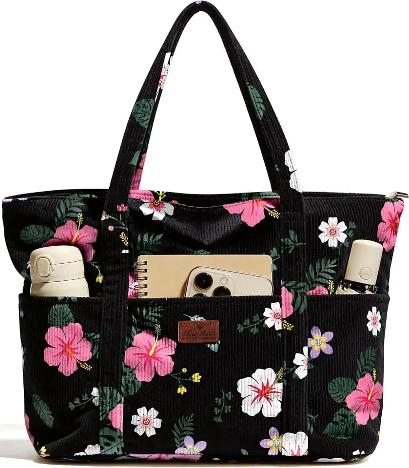 Miss Adola Large Aesthetic Corduroy Tote Bag for Women