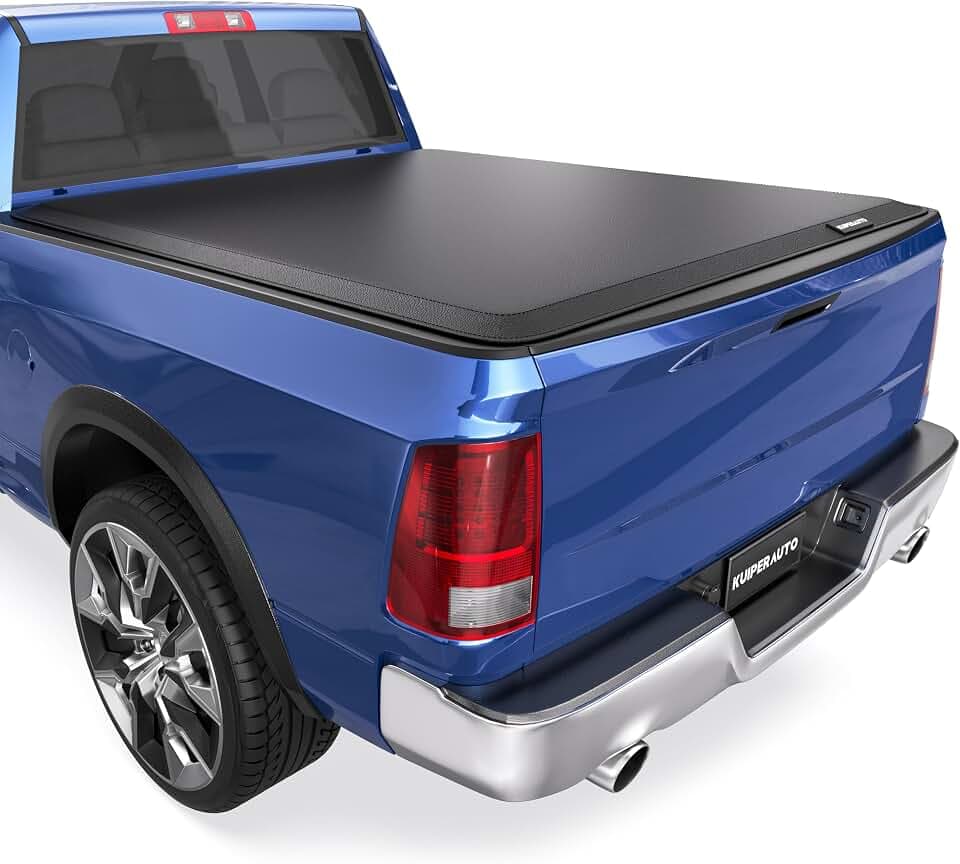 KUIPERAUTO Rollup 6.4FT Soft Vinyl Truck Bed Tonneau Cover Compatible for 2003-2024 Ram 1500 Compatible for 2019-2024 Ram 1500 Classic (Without Rambox)