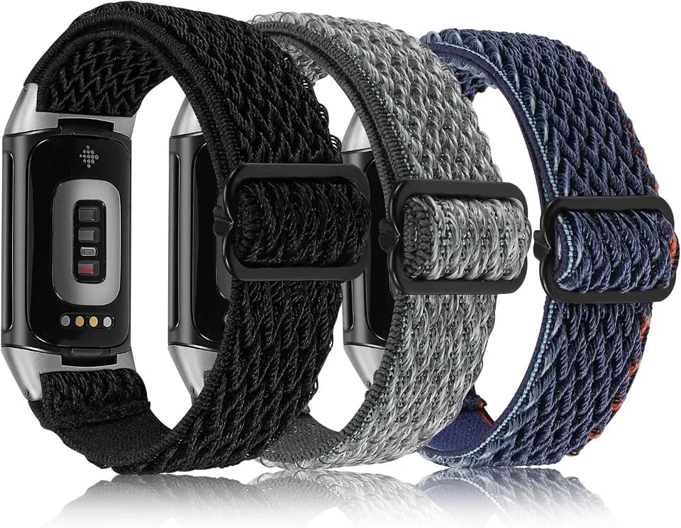 Wearlizer Elastic Band Compatible with Fitbit Charge 6/Charge 5 Bands Women