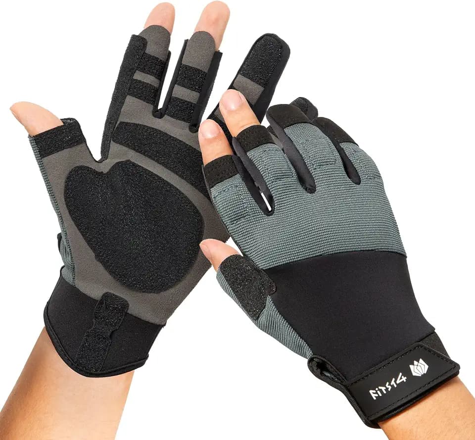 FitsT4 Sports Segelhandschuhe Herren Paddelhandschuhe Kajak für Angeln
