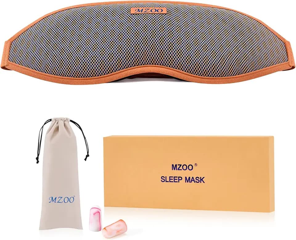 MZOO Pro Breathable Blackout Sleep Mask, Gift for Women Men