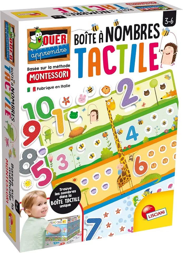 Lisciani Numeros Touch-Spiele Lernspiel – Montessori-die Zahlen und die Anzahl – FR72453, Mehrfarbig