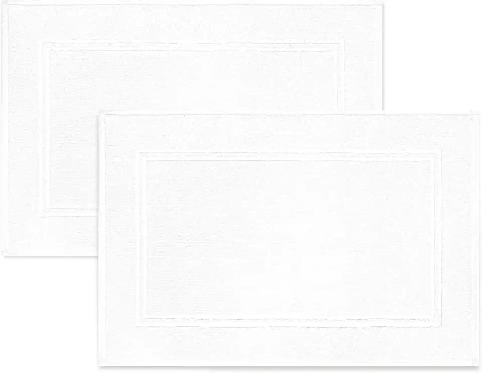 Tens Towels 2 Piece Bath Mats 20 x 32 Inches, White