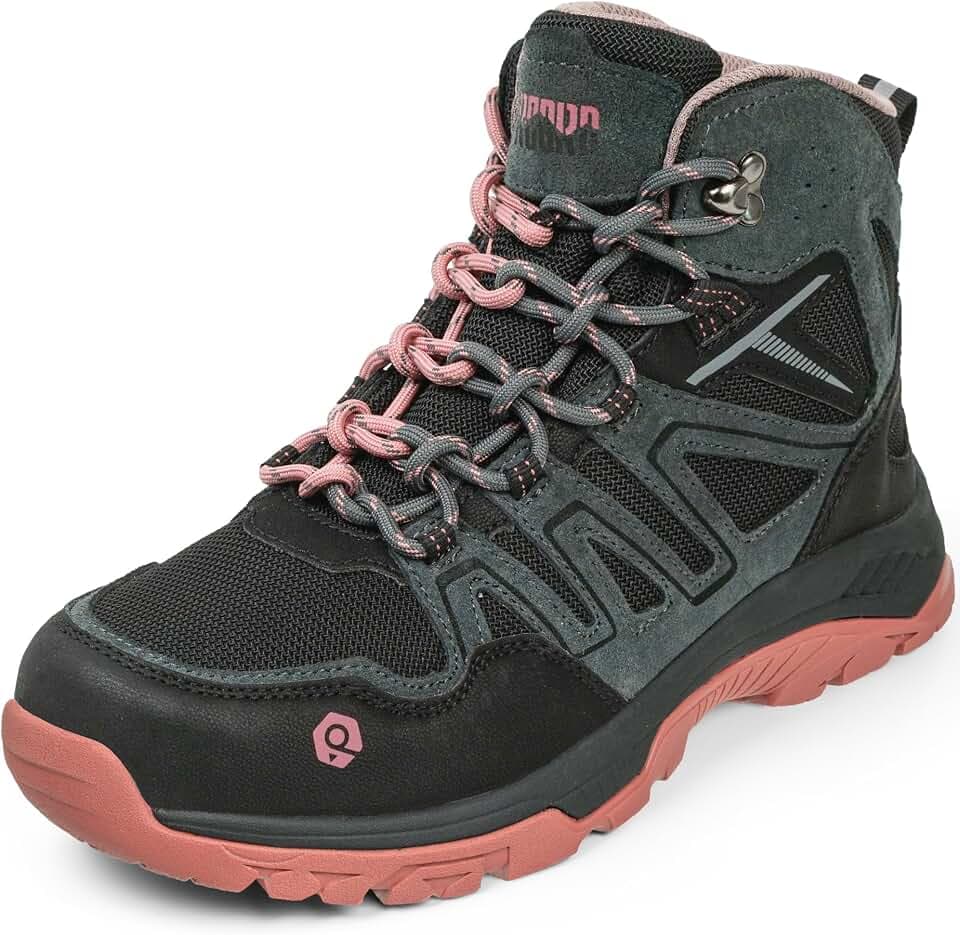 R CORD Womens Hiking Boots Waterproof, Lightweight Comfort Trail Shoes