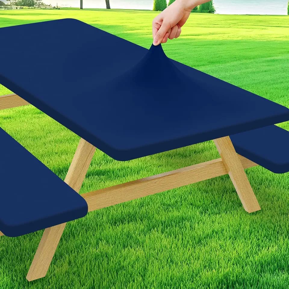 Moosfor Spandex 6 Foot Elastic Fitted Picnic Table Cover with Bench Covers