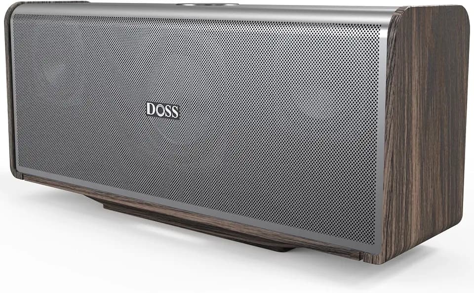 DOSS SoundBox Ultra Bluetooth Speaker, 2.1 Channel Audio, Deep Bass - Grey
