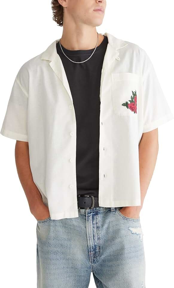 AEROPOSTALE Men's Short Sleeve Camp Shirt