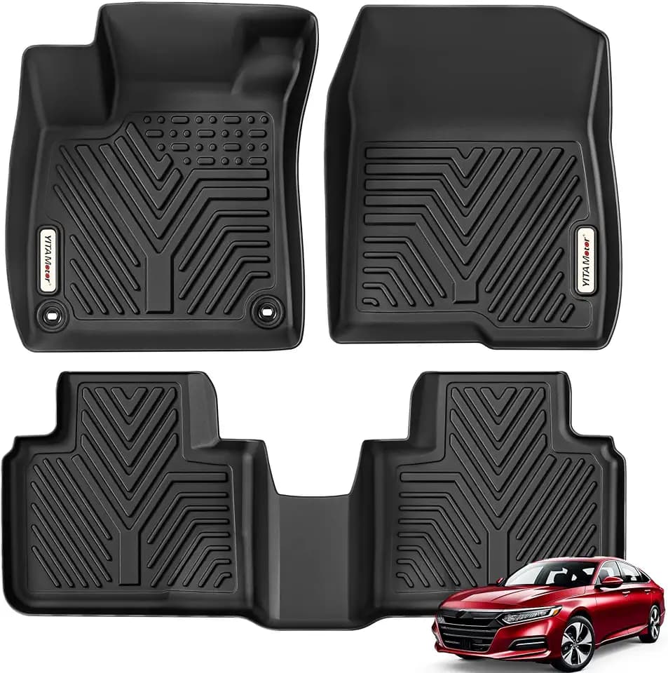 YITAMOTOR Floor Mats Fit for Honda Accord 2018-2022, All Weather Protection