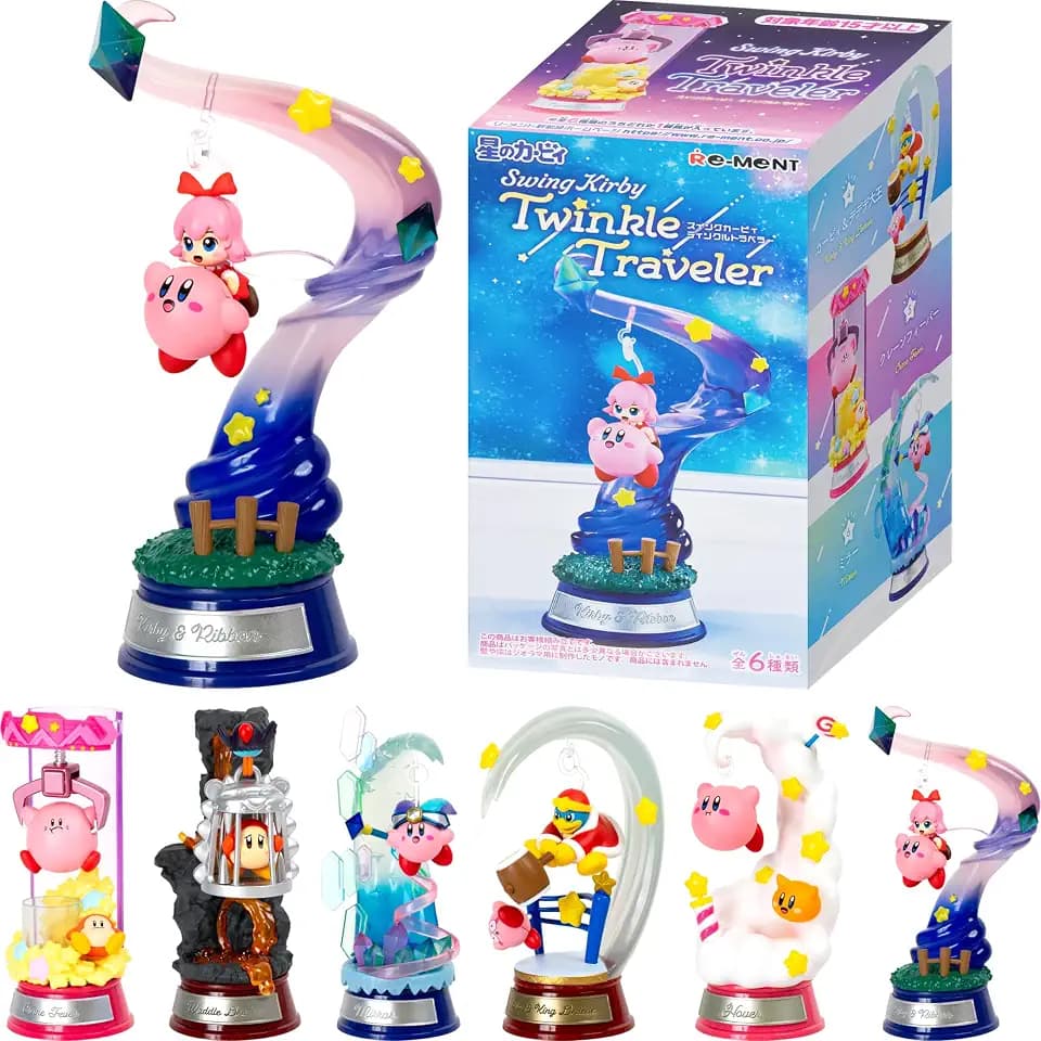Hamee RE-Ment Blind Box - Swing Kirby Twinkle Traveler Figurine Set - 1 Pc.
