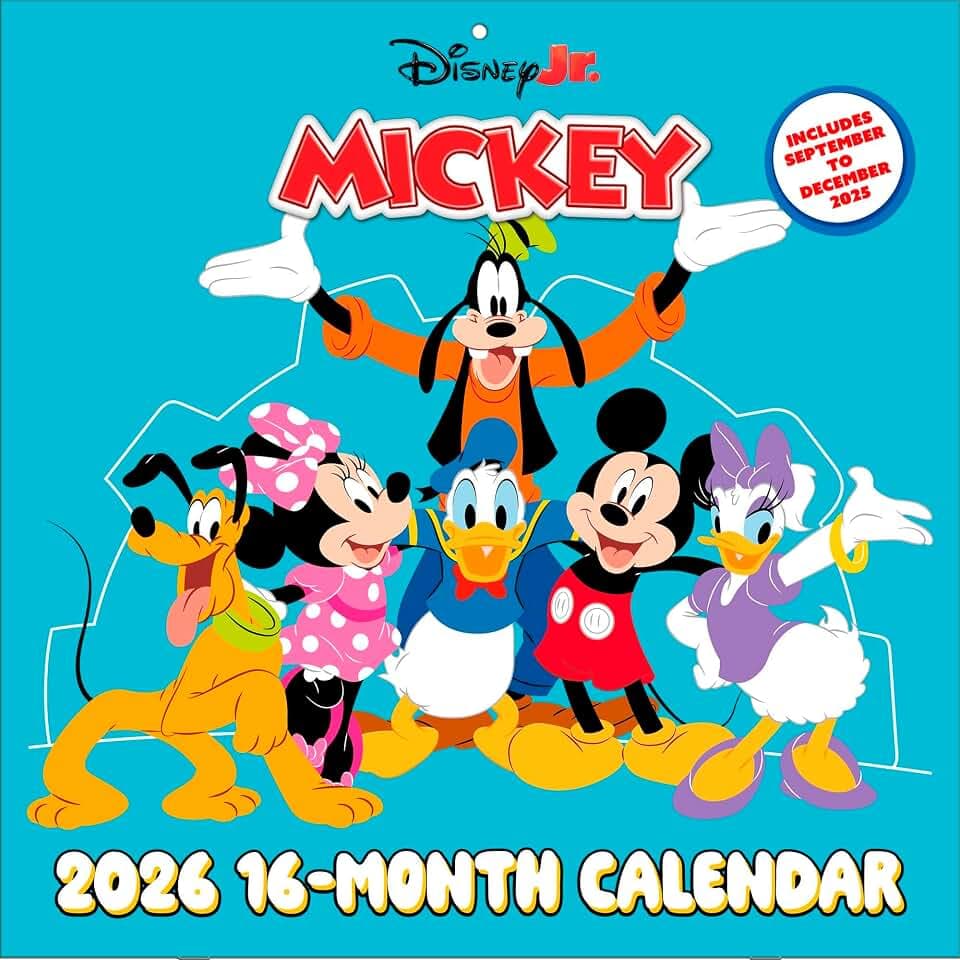 Pyramid International - MICKEY & MINNIE MOUSE 2026 – Broschürenkalender 30×30 cm mit Disney-Klassikern – Wandkalender für Kinder & Familien