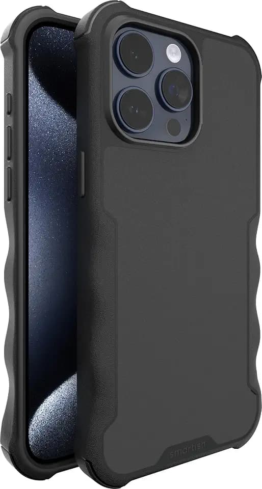 Smartish iPhone 15 Pro Max Case MagSafe, Gripzilla, Heavy Duty Grip, Black