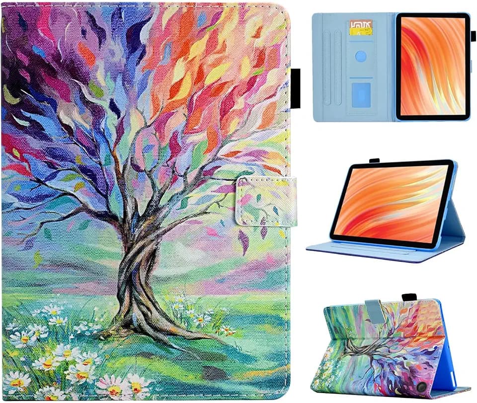 for Kindle Fire HD 10&10 Plus Case 13th/11th Gen,2023/2021,Life Tree