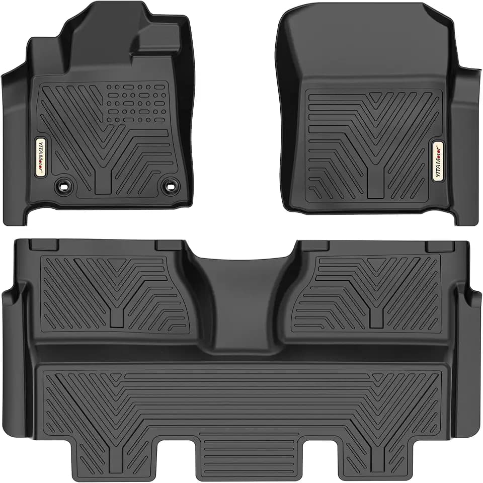 YITAMOTOR 2Gen Floor Mats Fits for 2014-2021 Toyota Tundra CrewMax Cab