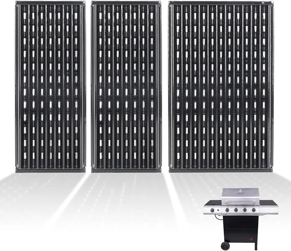 17" Infrared Grill Grates for Charbroil Performance 4 Burner 463365021 463352521 463354021 463365522, Porcelain Steel Emitter Plate for Charbroil Grill Replacement Parts G426-0004-W1 G426-0005-W1
