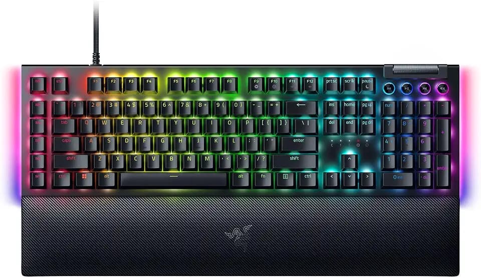 Razer BlackWidow V4 Mechanical Gaming Keyboard, Green Switches