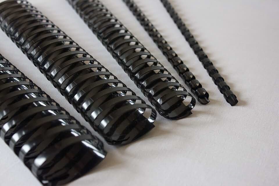 Bindekämme, A5, Schwarz, 100 Stück 6 mm Schwarz