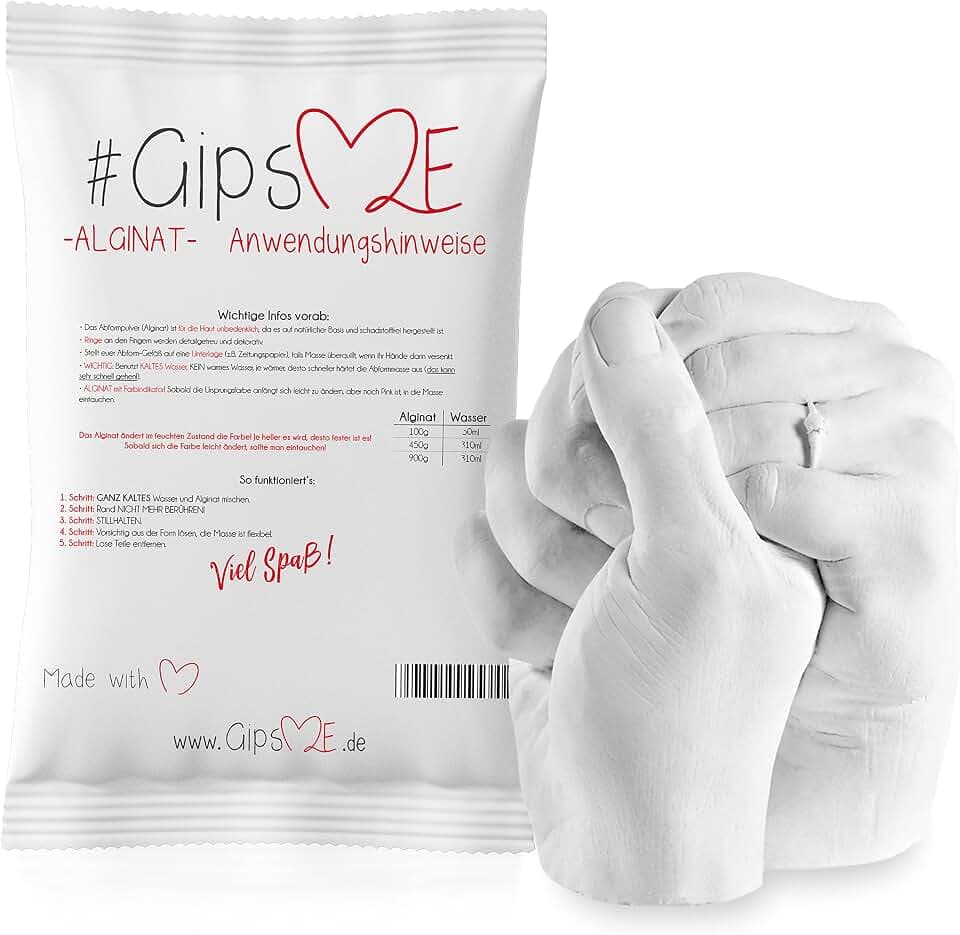 Alginat Abformmasse für 3d Abdrücke 450g, Alginate Schnellabfrommasse Pulver für Körperabformungen