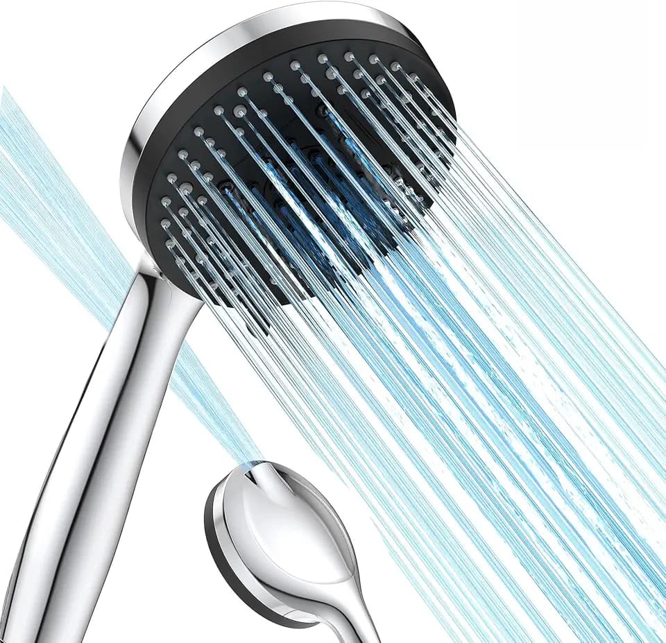 VOXON Hochdruck Duschkopf mit 10 Strahlarten, Brausekopf Dusche Wassersparend, Duschkopf Druckerhöhend, Shower Head Hoher Wasserdruck Starker Strahl für Reinigung von Badewanne, Fliesen, Haustieren