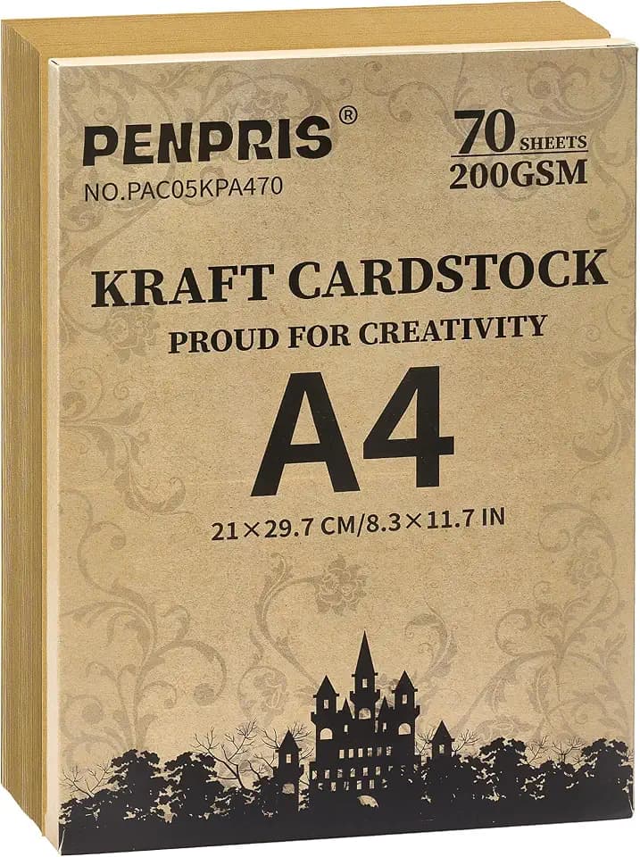 70 Blätter Braun Kraftpapier 200gsm/75lb Baupapier A4 Größe