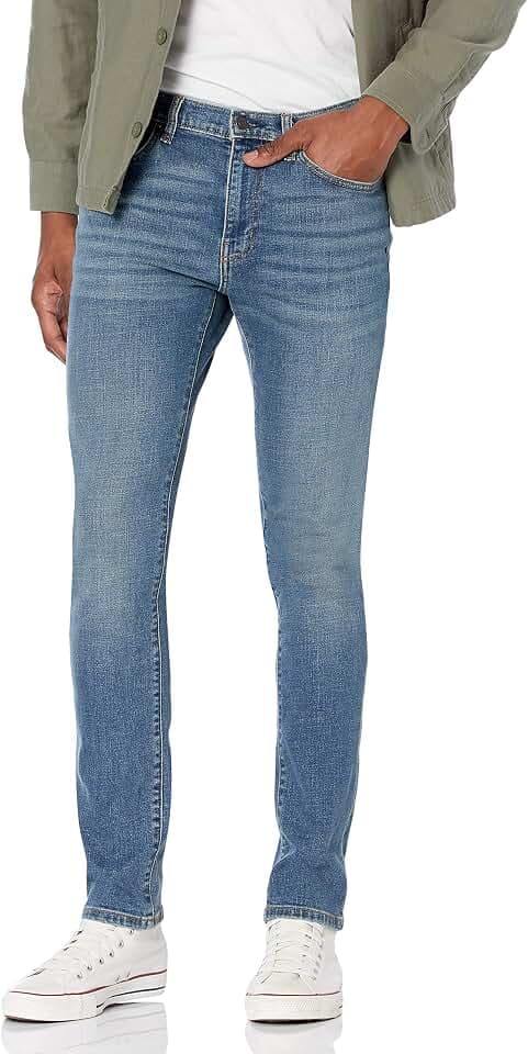 Amazon Essentials Herren Stretchjeans, Skinny-Passform - Auslauffarben