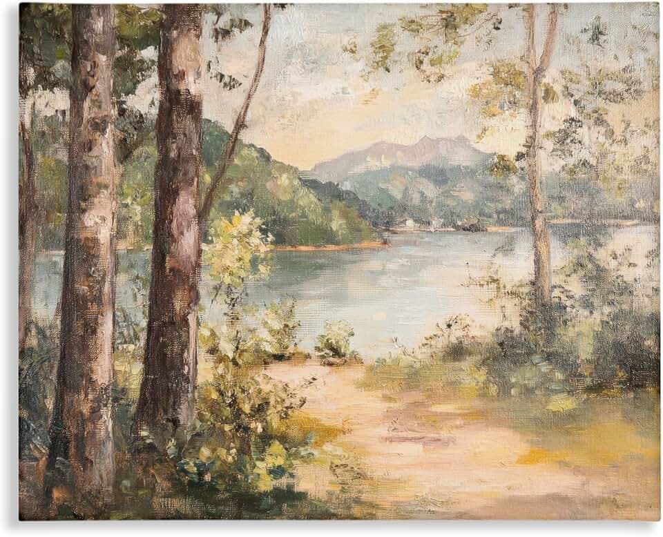 Stupell Industries 'Peaceful Lakeside Landscape'| Canvas Art