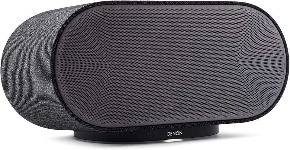 Denon Home 600 Speaker, Wireless Smart Speaker with Stereo Sound, Charcoal