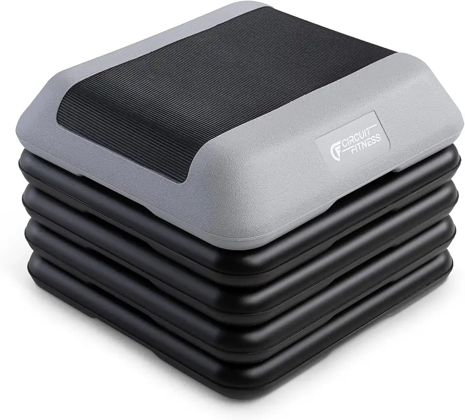 Circuit Fitness Non-Slip Step solution 16"x16", 2 or 4 Risers, 6 Colors
