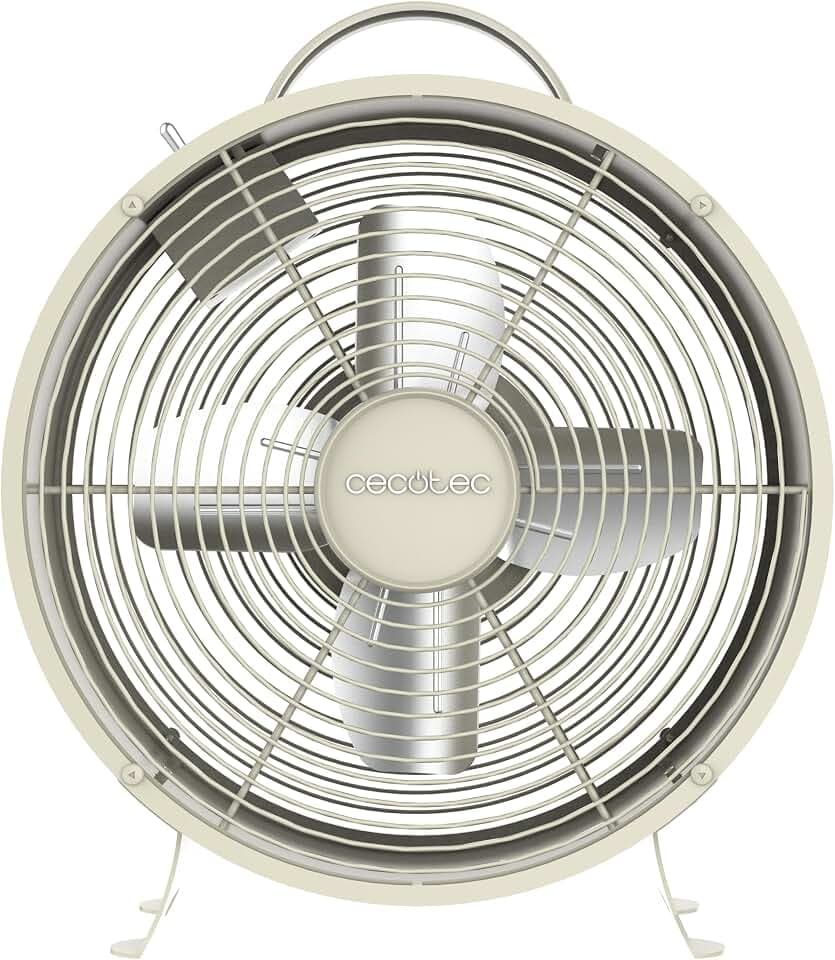Cecotec Tischventilator EnergySilence 400 RetroDesk Beige, 25 W