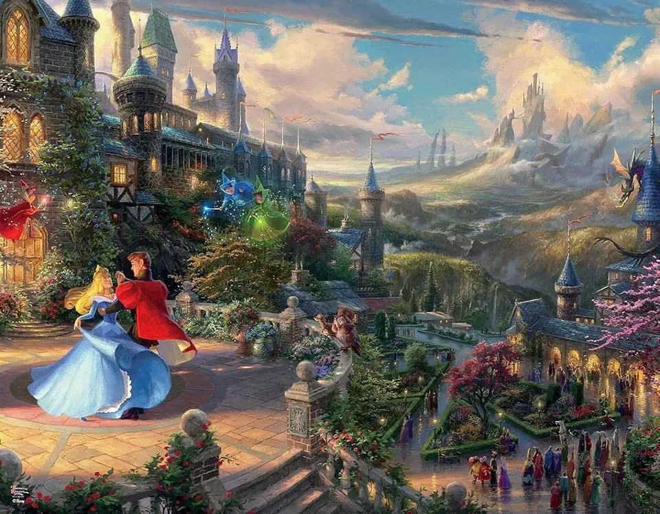 Ceaco - Thomas Kinkade Disney Dreams Collection - 4 Pack 500 Piece Puzzles