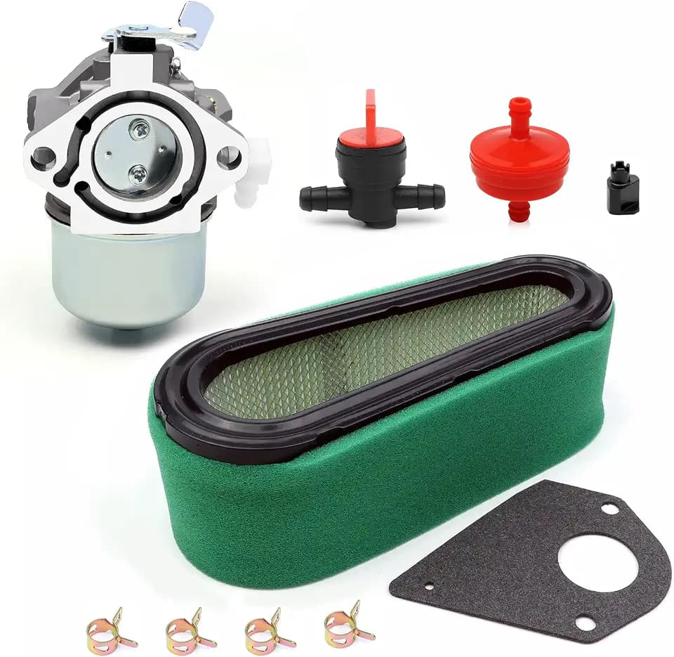 Carburetor Fuel Filter Fuel Shut-Off Valve For Briggs & Stratton 194702 194707 195702 195707 176432 192412 192432 196432 254707 257707 283702 283707 284707 286702 Series Engine 692684 494881 494883