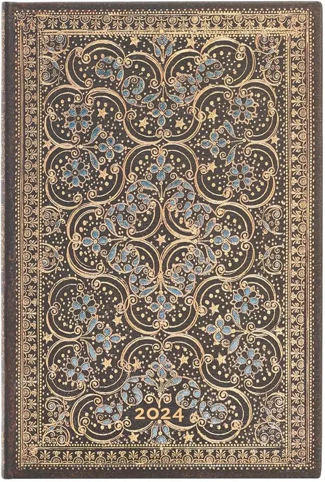 Paperblanks 12-Monatskalender 2024 Restauration | Horizontal | Mini (95 × 140 mm)