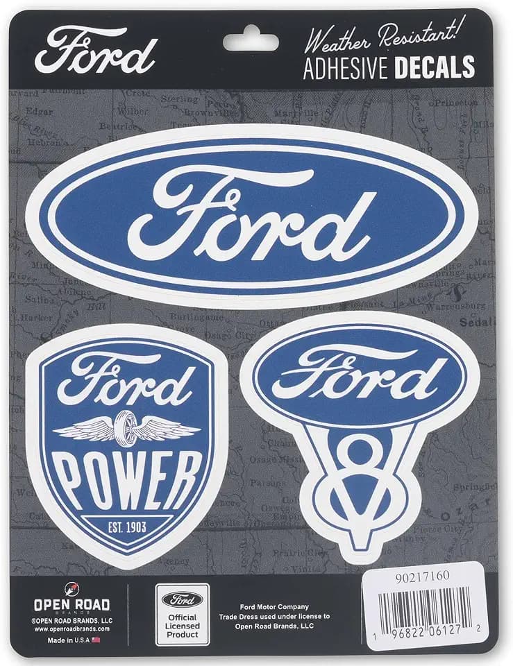 Ford Logo Adhesive Vinyl Decal Pack