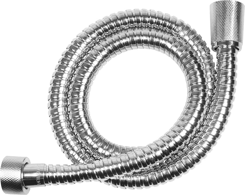Cornat Anschlussschlauch - 80 cm Länge - Edelstahl verchromt - Extrem Belastbar -1/2 Zoll Anschluss geeignet für handelsübliche Armaturen / Duschschlauch / Anschlussschlauch für Steigrohre / TECBW3312