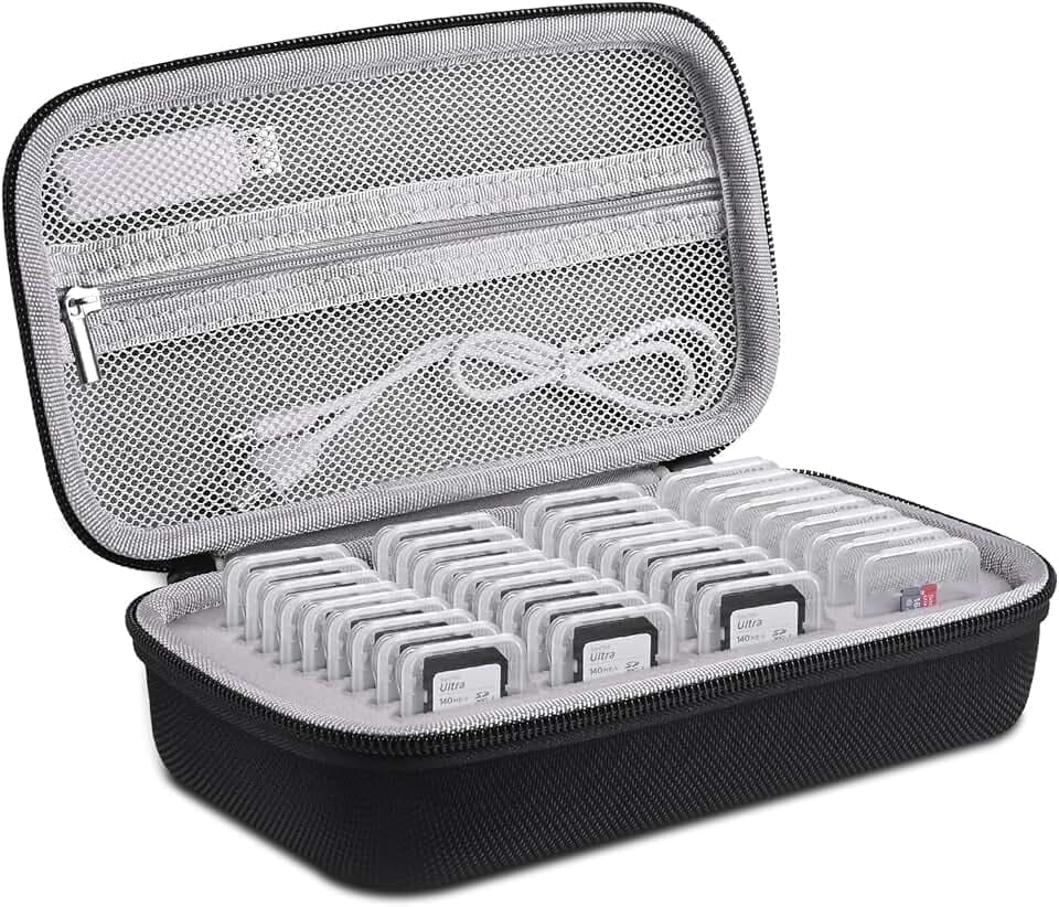 36 Slot Memory Card Storage Case for 27 Micro SD Card & 9 SD SDHC SDXC Card