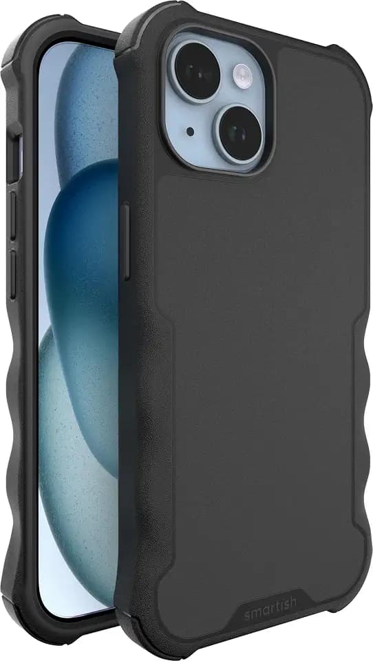 Smartish iPhone 15 Case MagSafe, Gripzilla, Rugged Heavy Duty Grip, Black