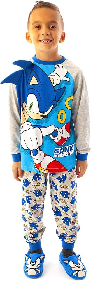 Sonic the Igel-Pyjamas-Jungen Kinder-Charakter-Kostüm blau PJs