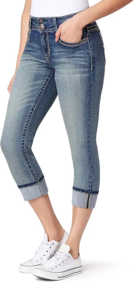 WallFlower Luscious Curvy Cropped Jeans for Women
