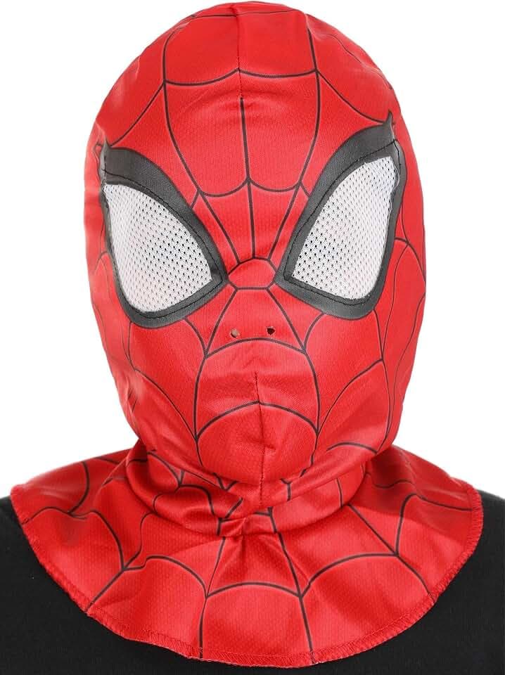 Jazwares Marvel Boys Spider Man Mask, Halloween Costume Superhero Accessory, Child - Officially Licensed Standard Red