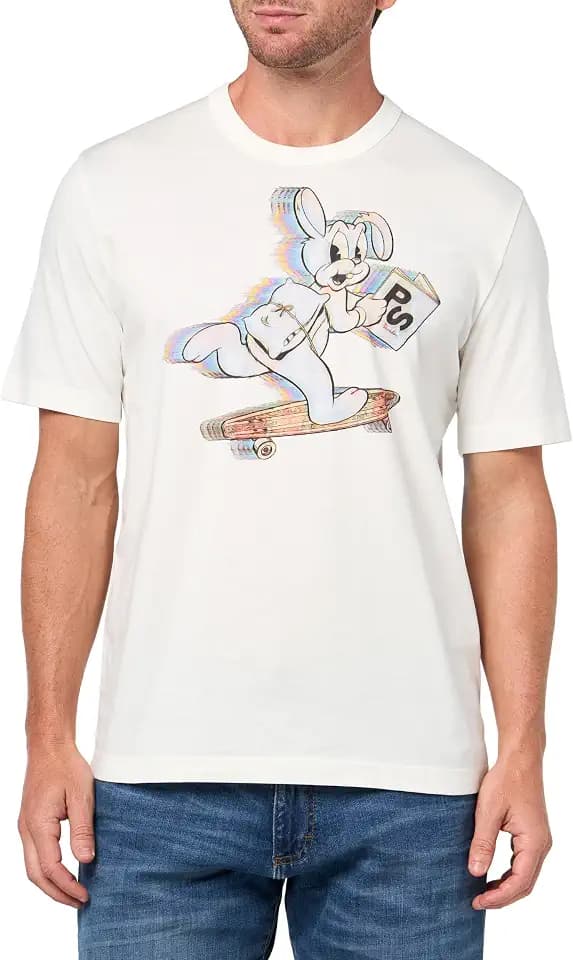 Paul Smith Men's Mens Casual Fit T Shirt Skate Bunny