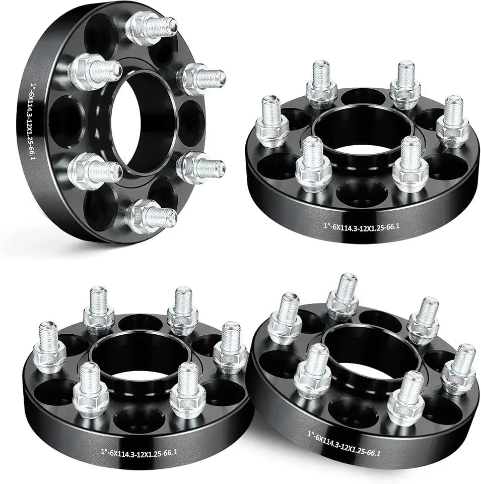 EVIL ENERGY 6x4.5 Wheel Spacers 1", 66.1 mm Bore Hubcentric M12x1.25 Studs