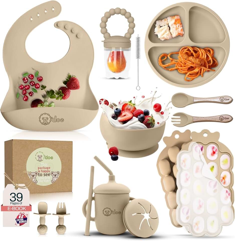 O'doe™ Baby Entwöhnungsset - 15-teiliges Silikon-Fütterungsset