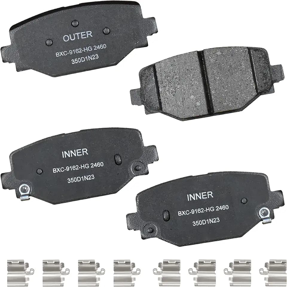 Bendix Premium SBC2460 Ceramic Rear Brake Pads for Jeep Grand Cherokee 2024-2023, Grand Cherokee L 2024-2022