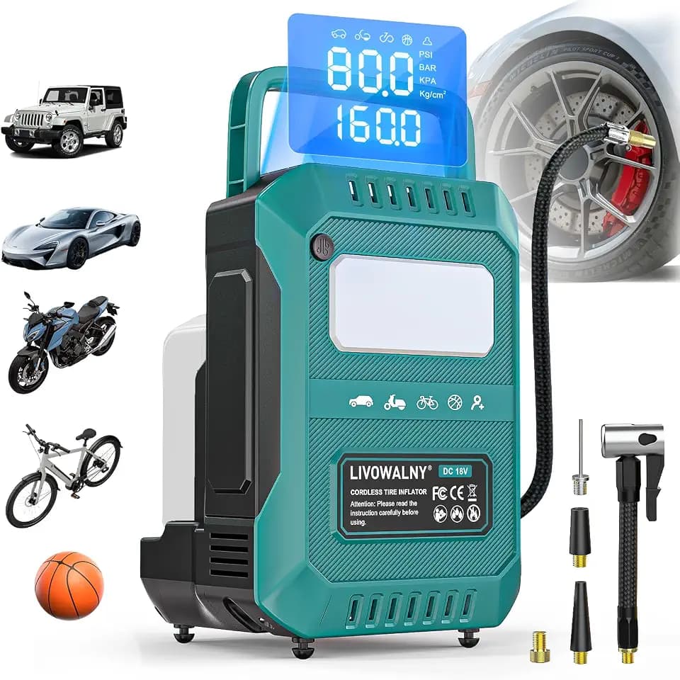 Akku-Kompressor 11 Bar kompatibel mit Makita 18V Akku, Schnellaufpumpen