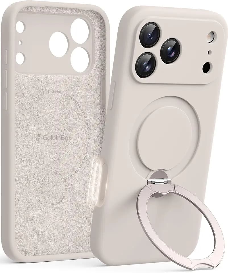 GolbinBox for iPhone 18 Pro Max/iPhone 17 Pro Max Case with Stand, Stone
