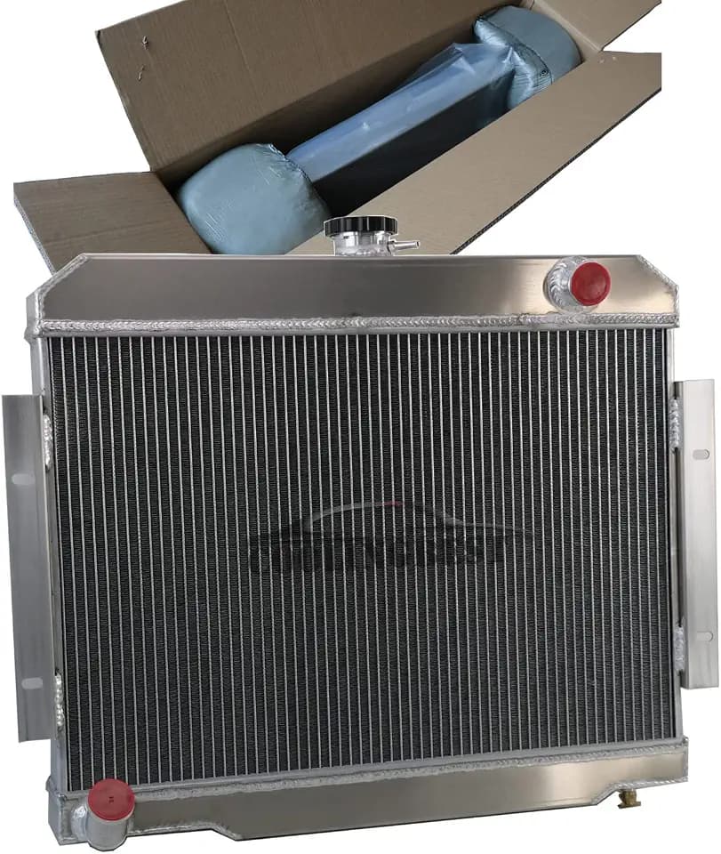 Jeep Radiator, CU583 Aluminum Radiators Replacement for 1972-1986 Jeep CJ5 CJ6 CJ7 Scrambler 2.2 2.5 3.8 4.2 4.6 5.0 L4 L6 V8 Engine Gas 3 Row Core Radiador