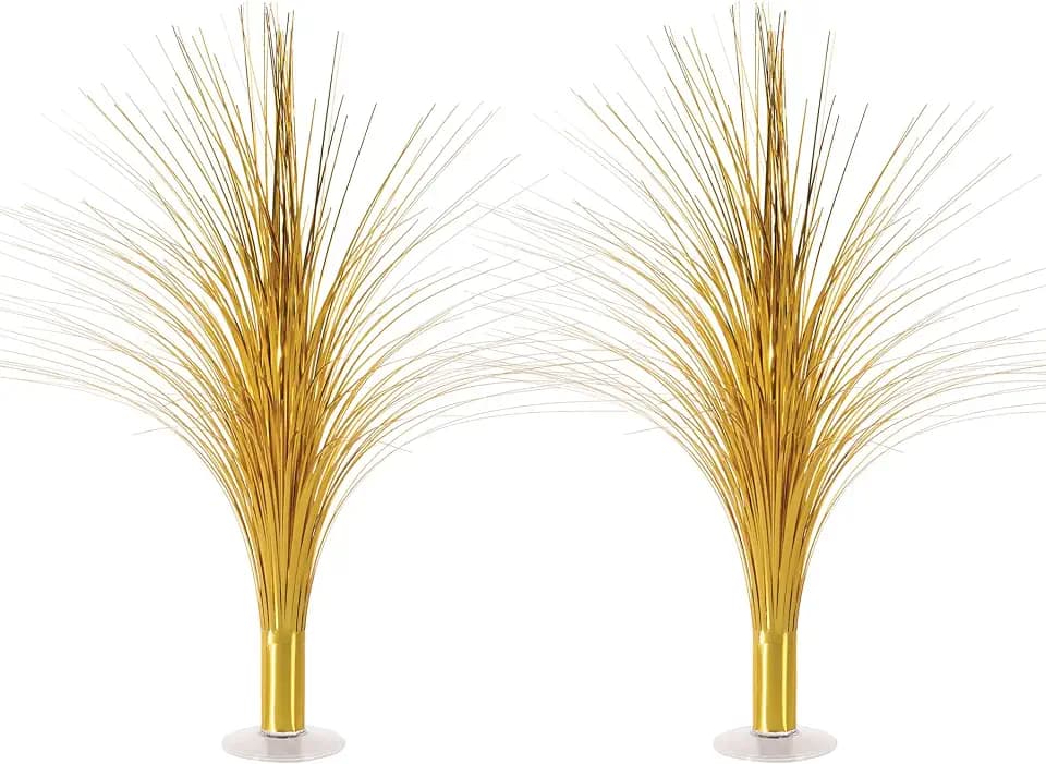 Beistle Gold Metallic Spray Centerpieces 19 Inch Lightweight Decor 2 Pack