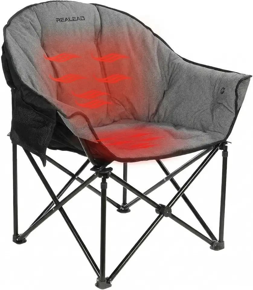 REALEAD Oversized Heated Chairs Outdoor Sports with Fully Thick Padded