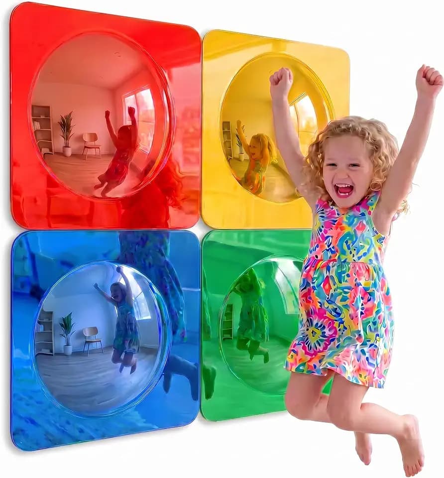 4PCS Sensory Bubble Mirrors for Kids, Autism Room Must Haves