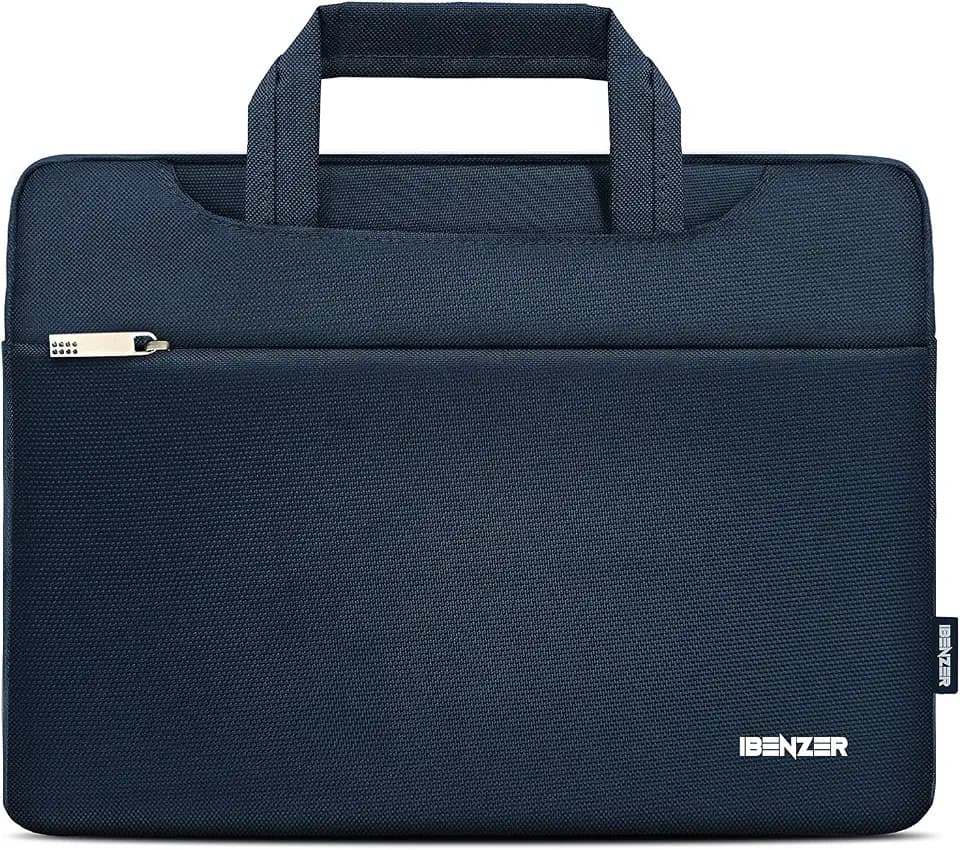 IBENZER Laptop Sleeve Bag for MacBook Air/Pro 13 13.3 14 inch, Carrying Case for 13 in Surface/HP/Dell/Lenovo Chromebook, Laptop Cover for M1 M2 Mac Air/Pro 13"-14”, Navy Blue, BG13-NVBL